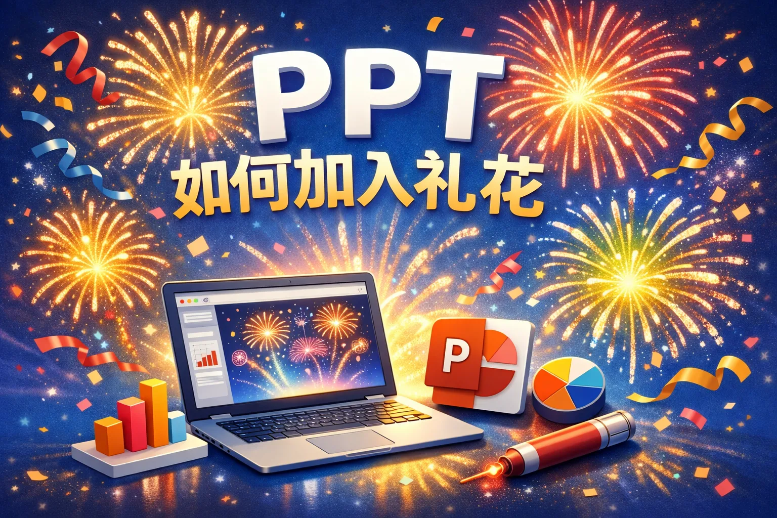 ppt如何加入礼花
