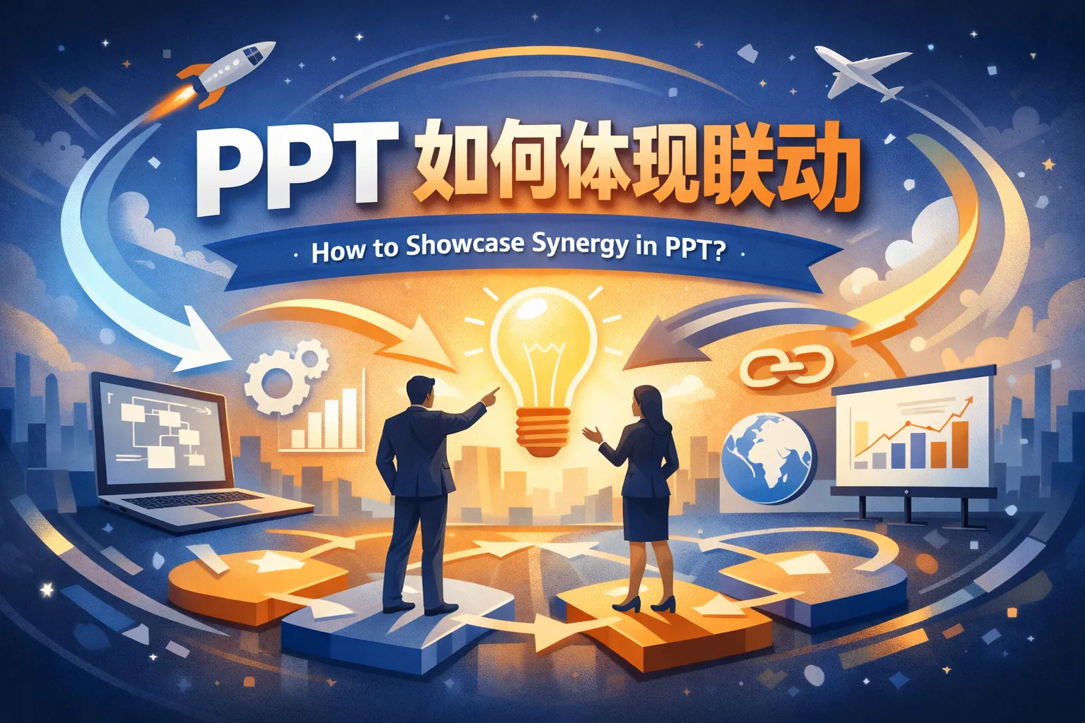 ppt如何体现联动