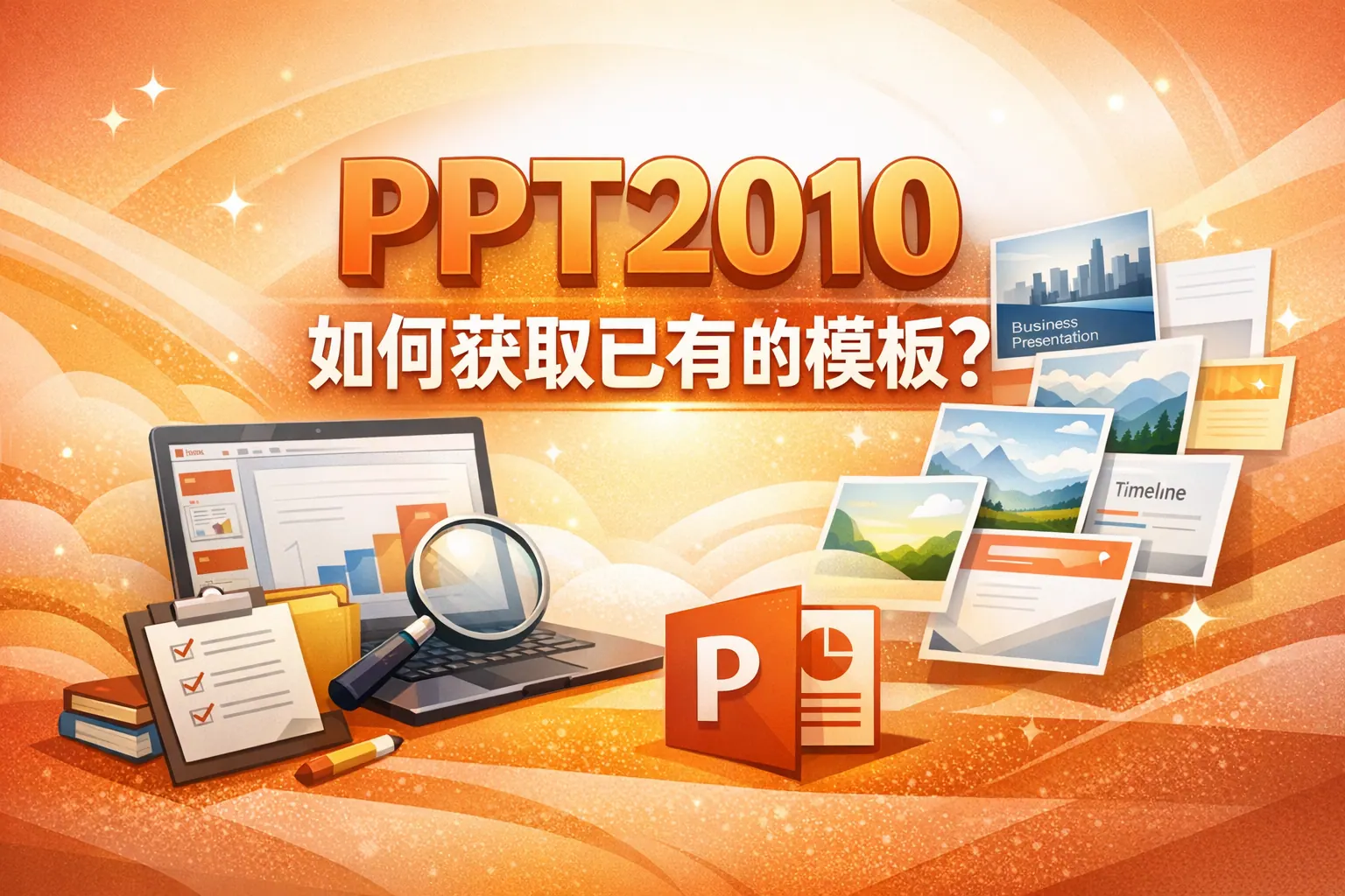 ppt2010如何获取已有的模板