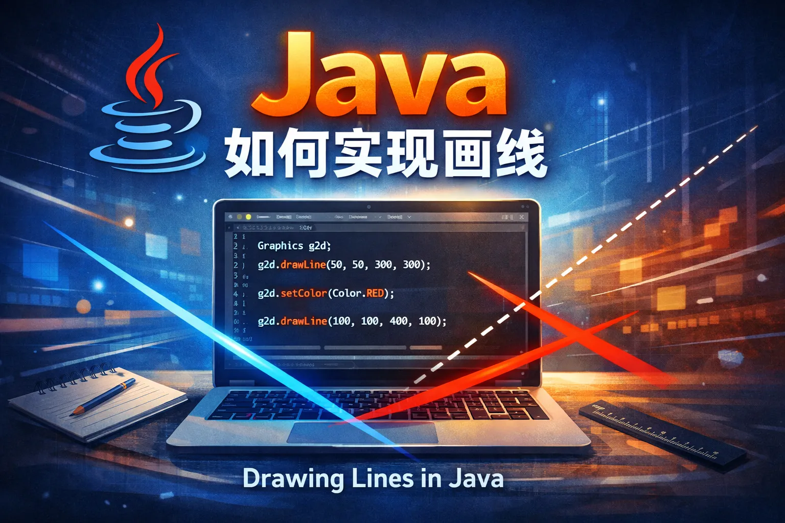 java如何实现画线