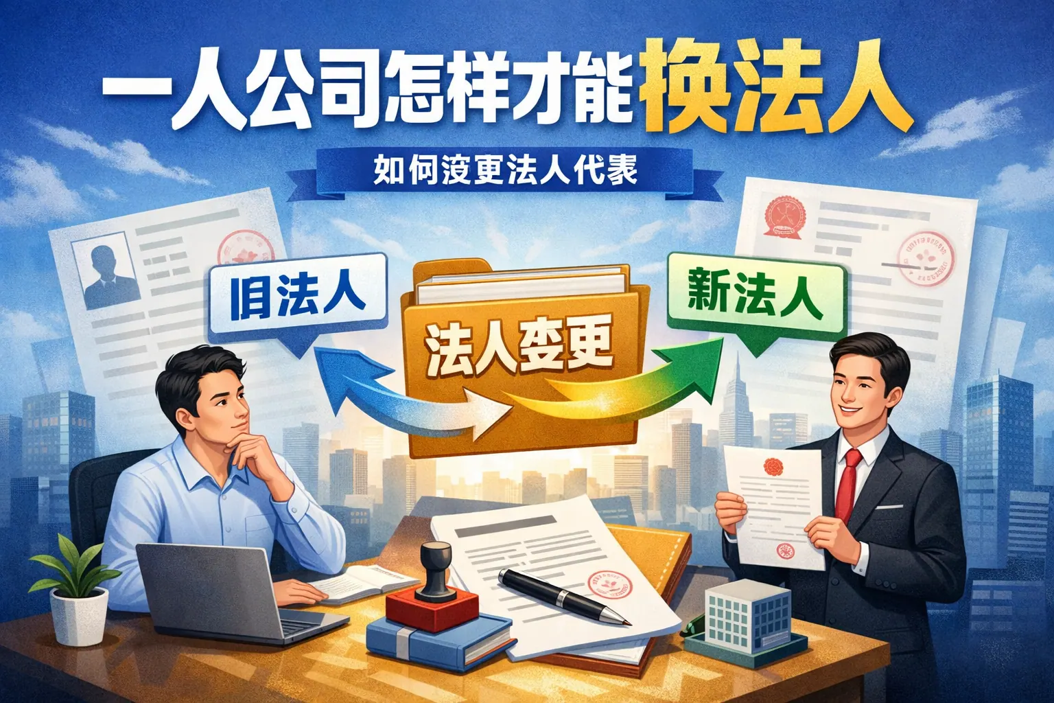 一人公司怎样才能换法人