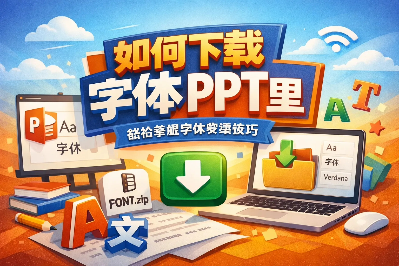 如何下载字体到ppt里