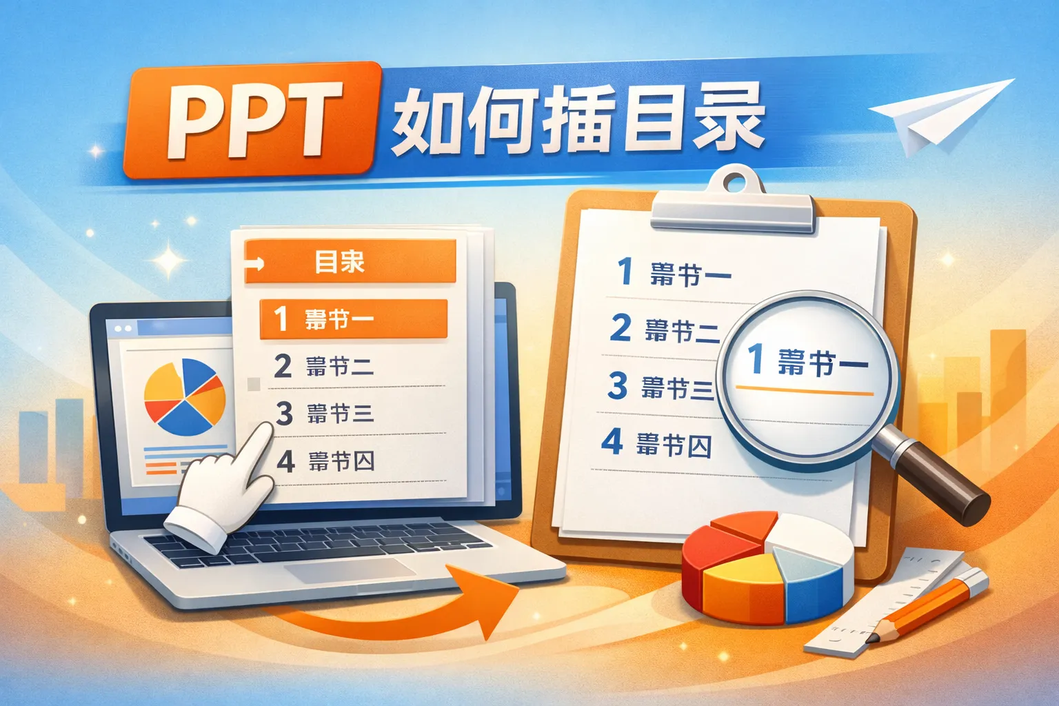 ppt 如何插目录
