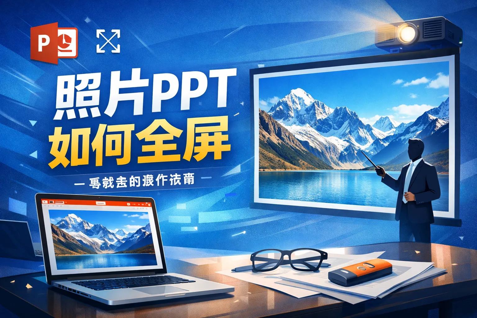 照片ppt如何全屏