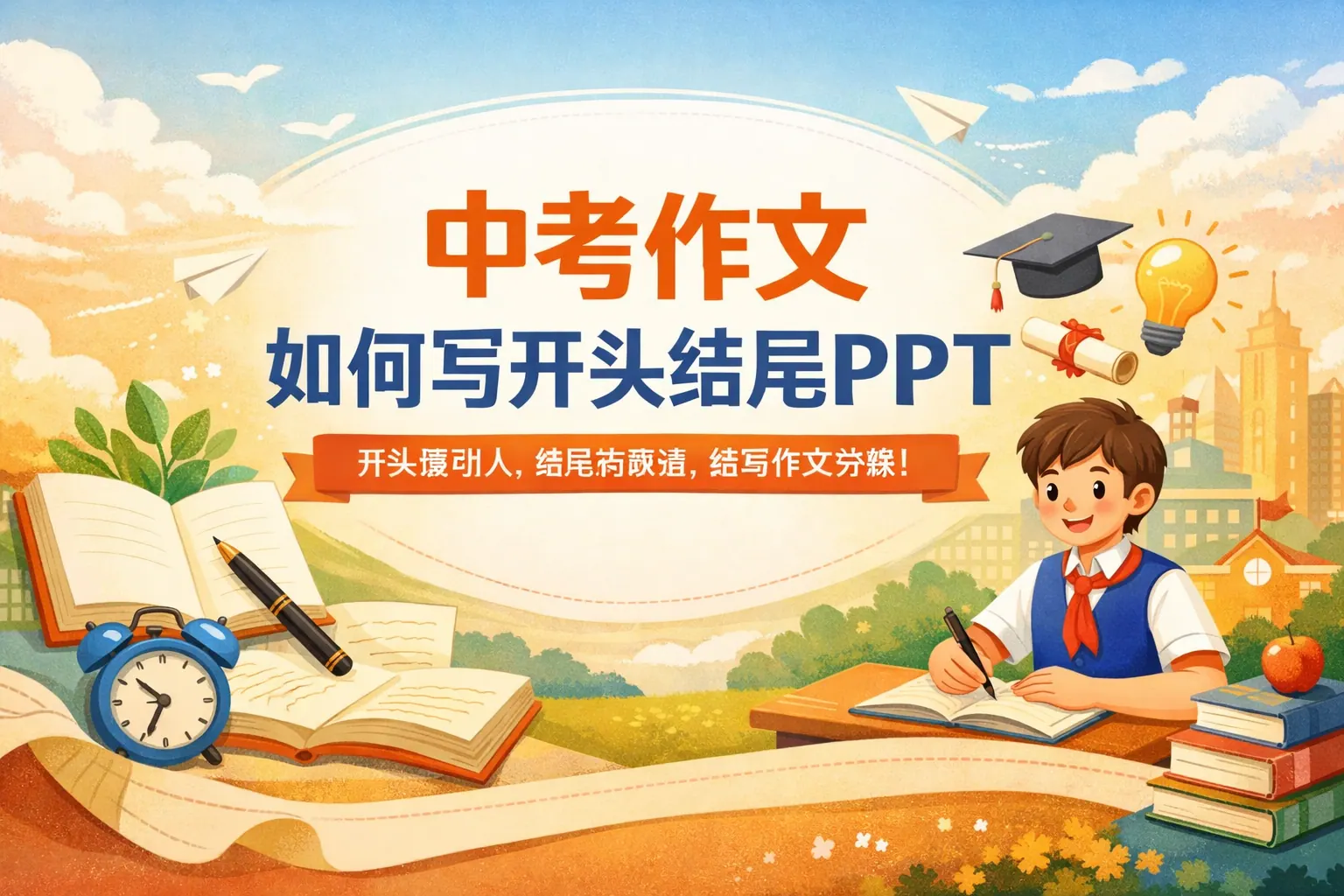 中考作文如何写开头结尾ppt
