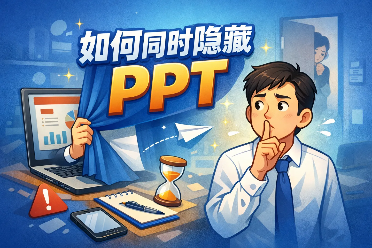 如何同时隐藏ppt