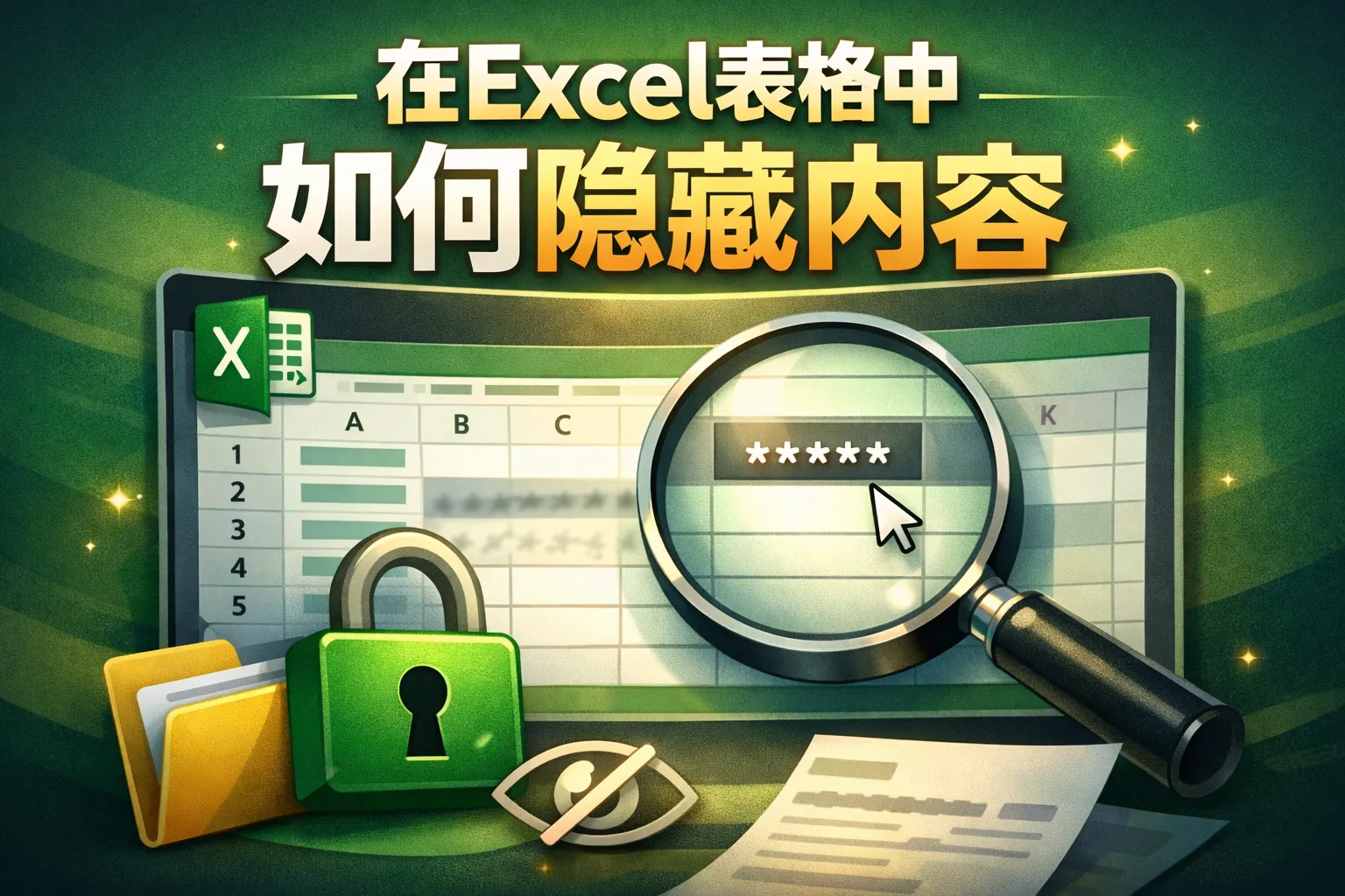 在excel表格中如何隐藏内容