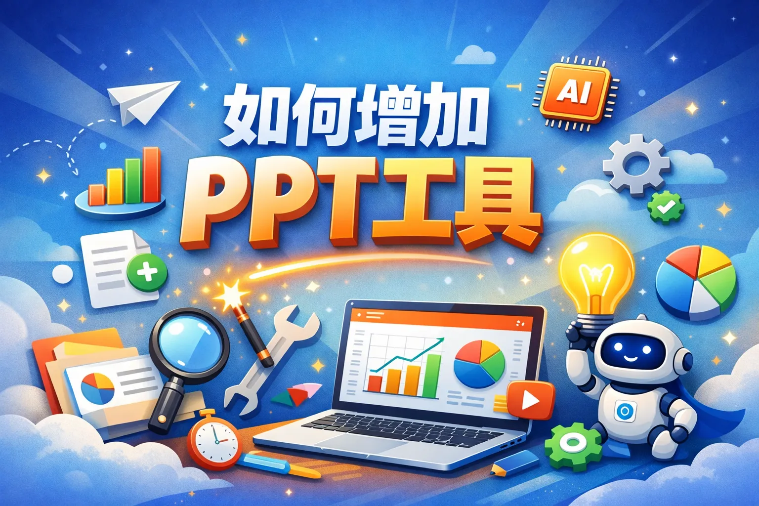 如何增加ppt工具