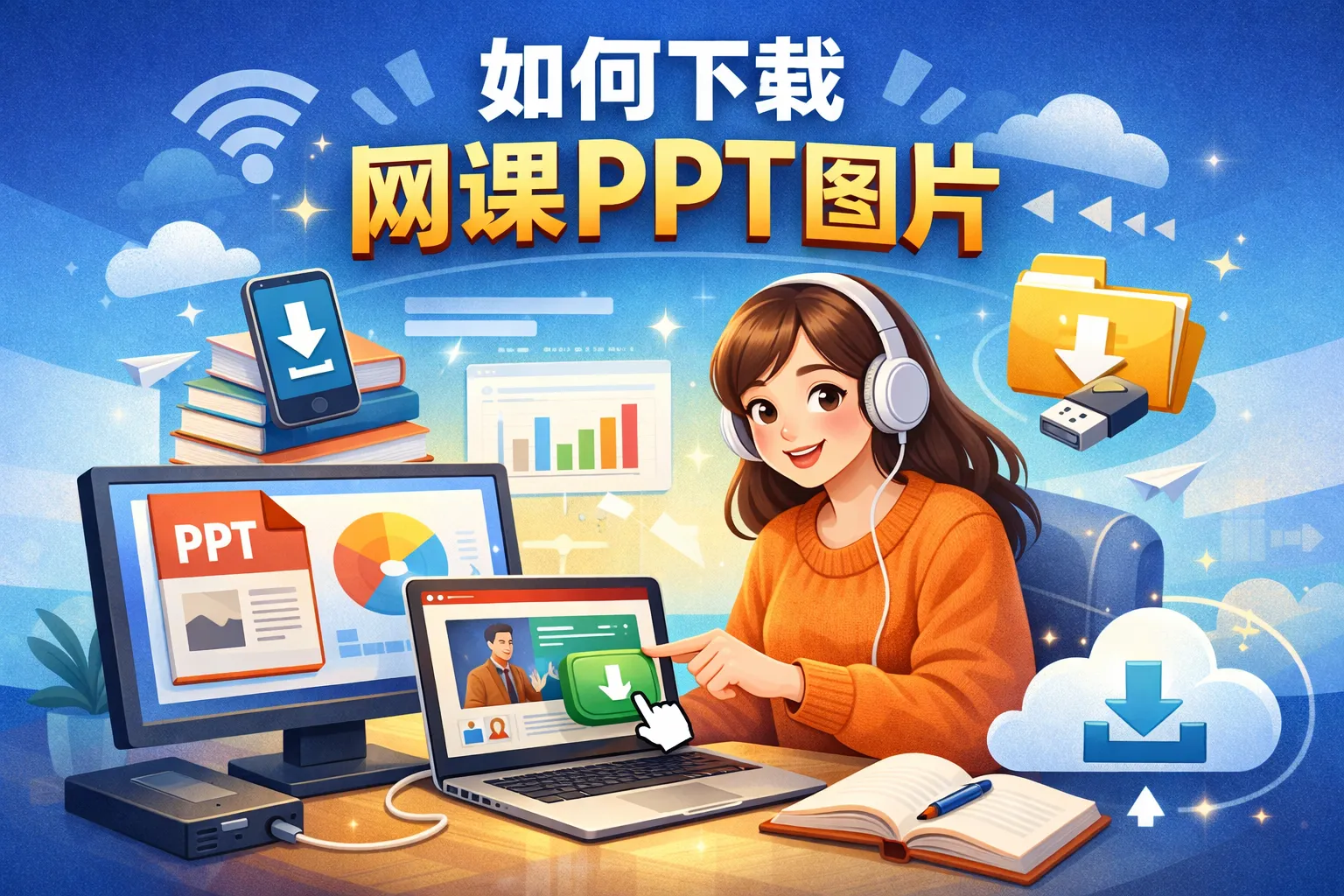 如何下载网课ppt图片