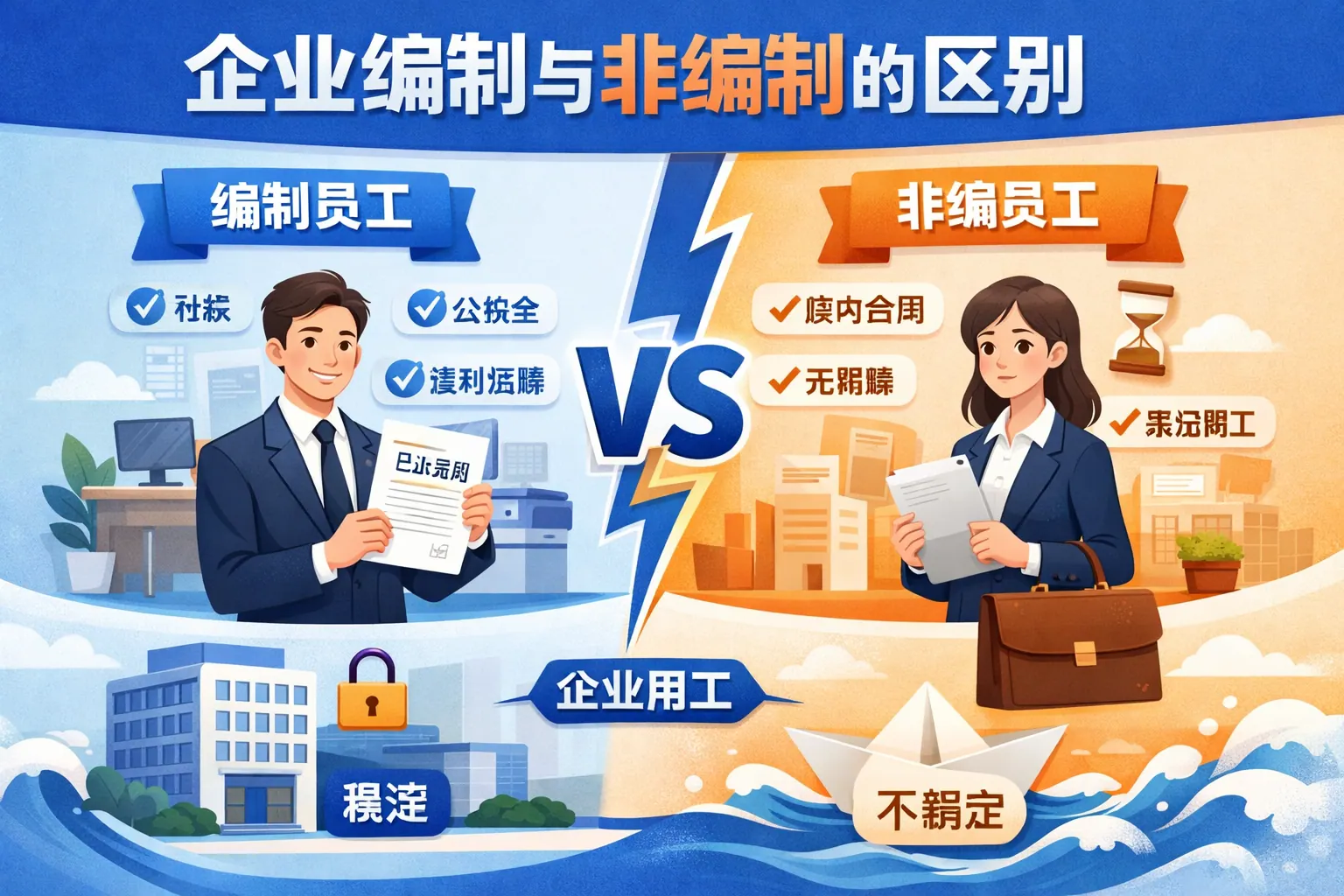 企业编制与非编制的区别