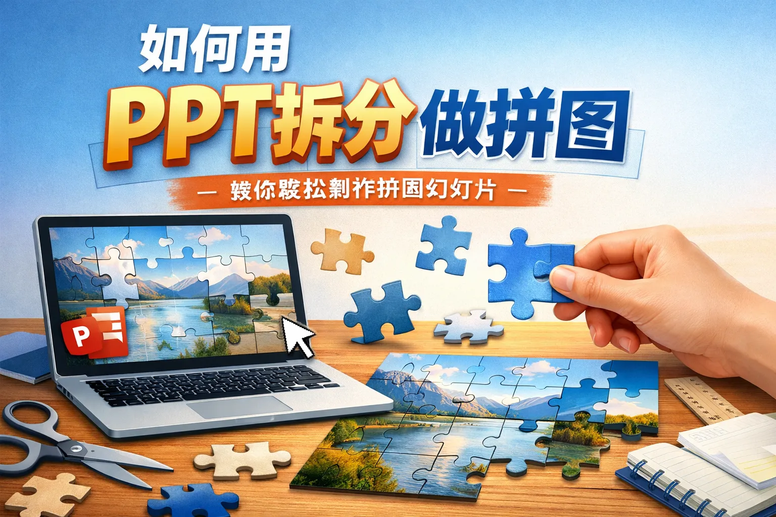 如何用ppt拆分做拼图