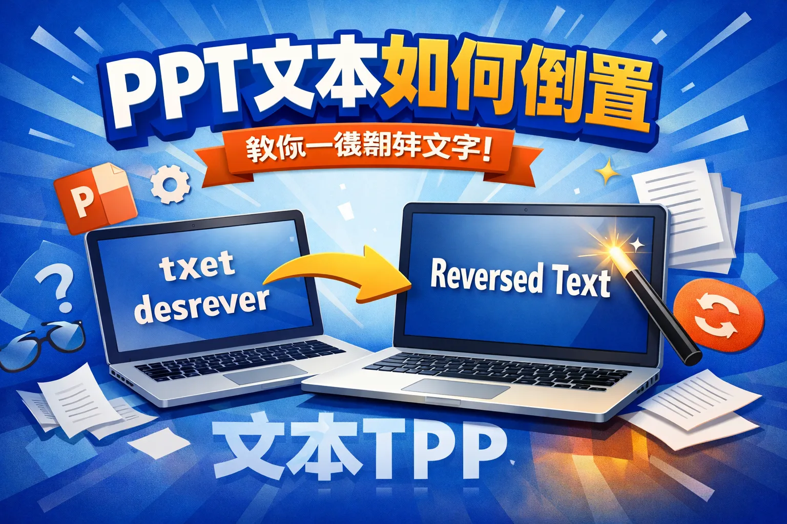 ppt文本如何倒置