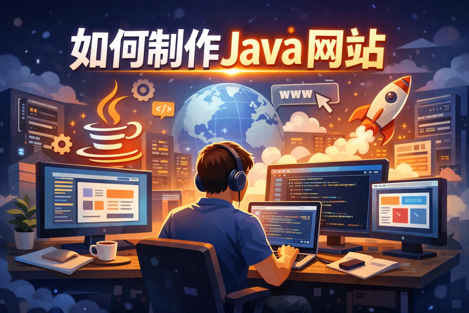 如何制作java网站