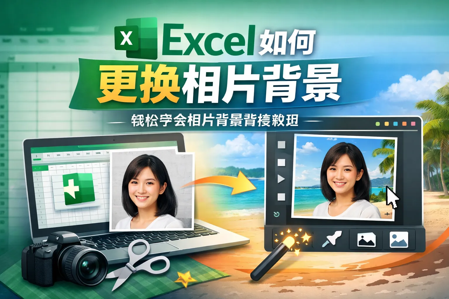 在excel如何更换相片背景