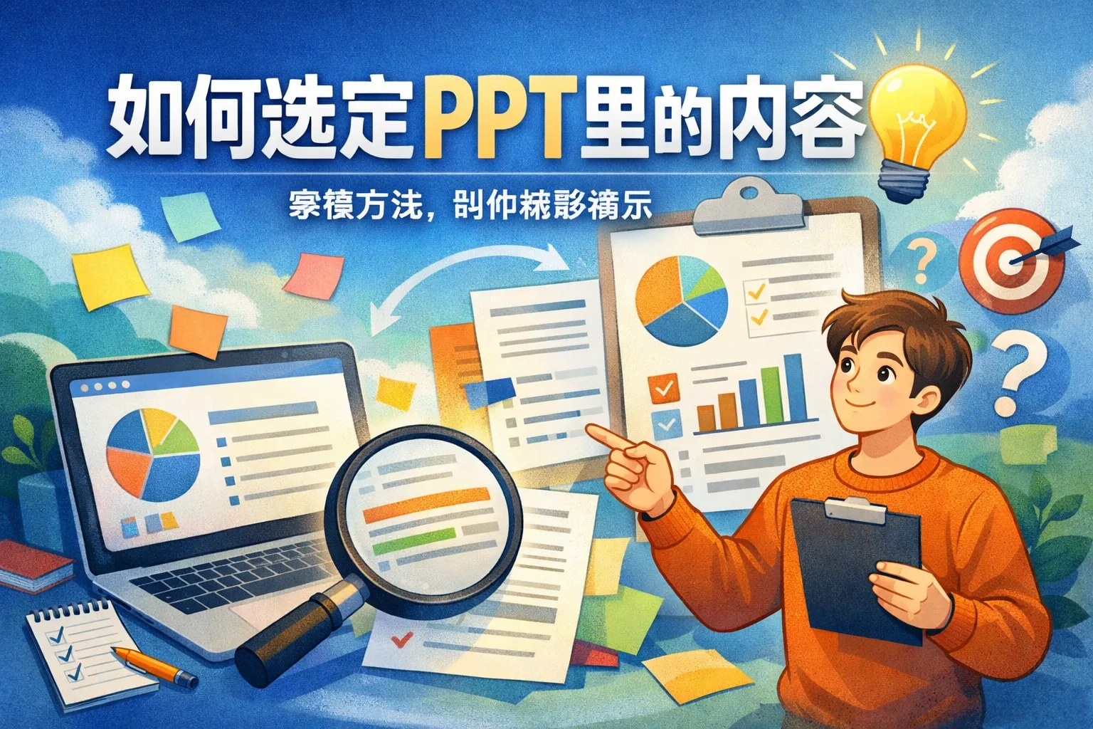 如何选定ppt里的内容