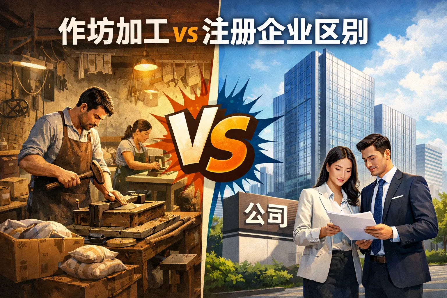 作坊加工与注册企业区别