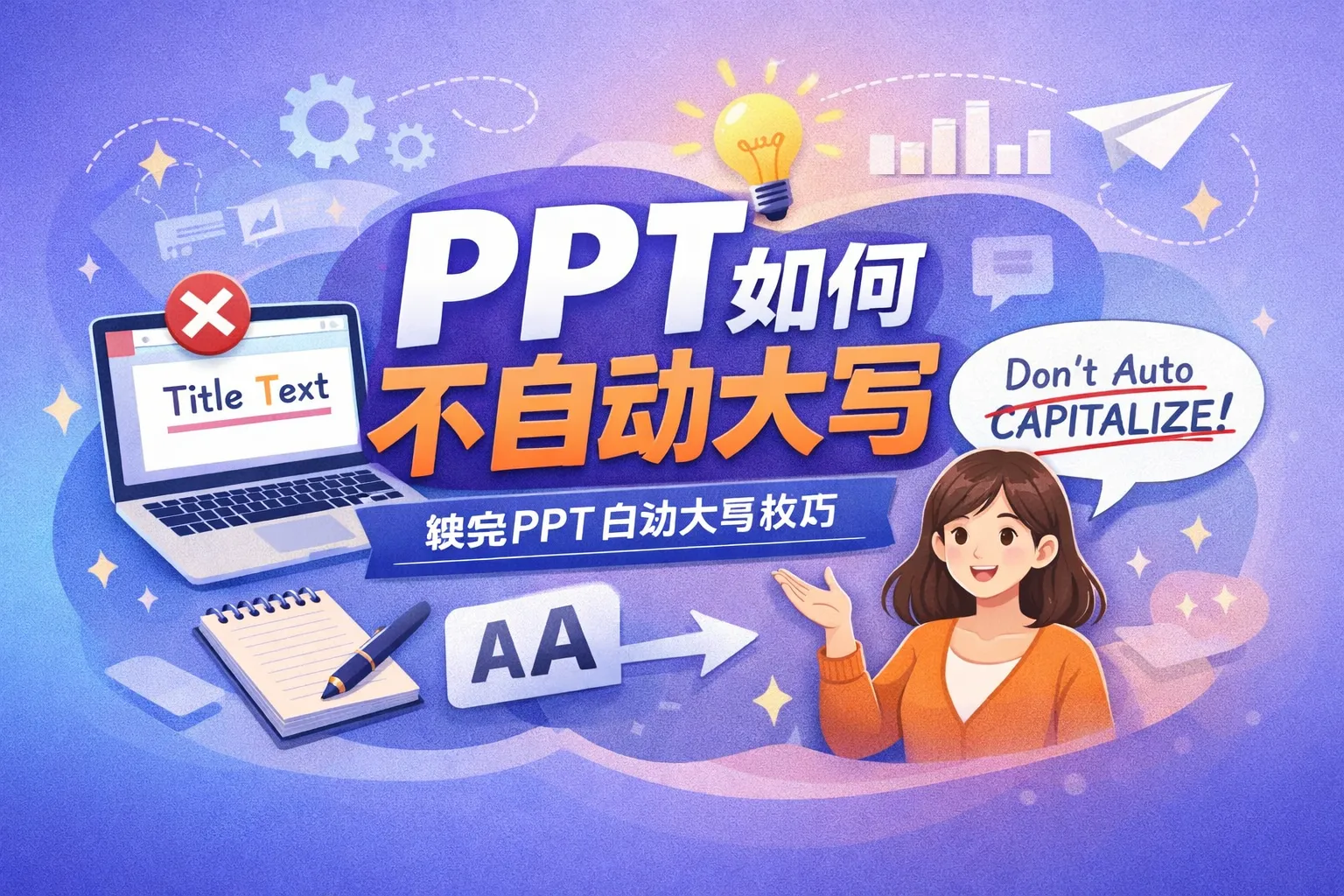 ppt如何不自动大写