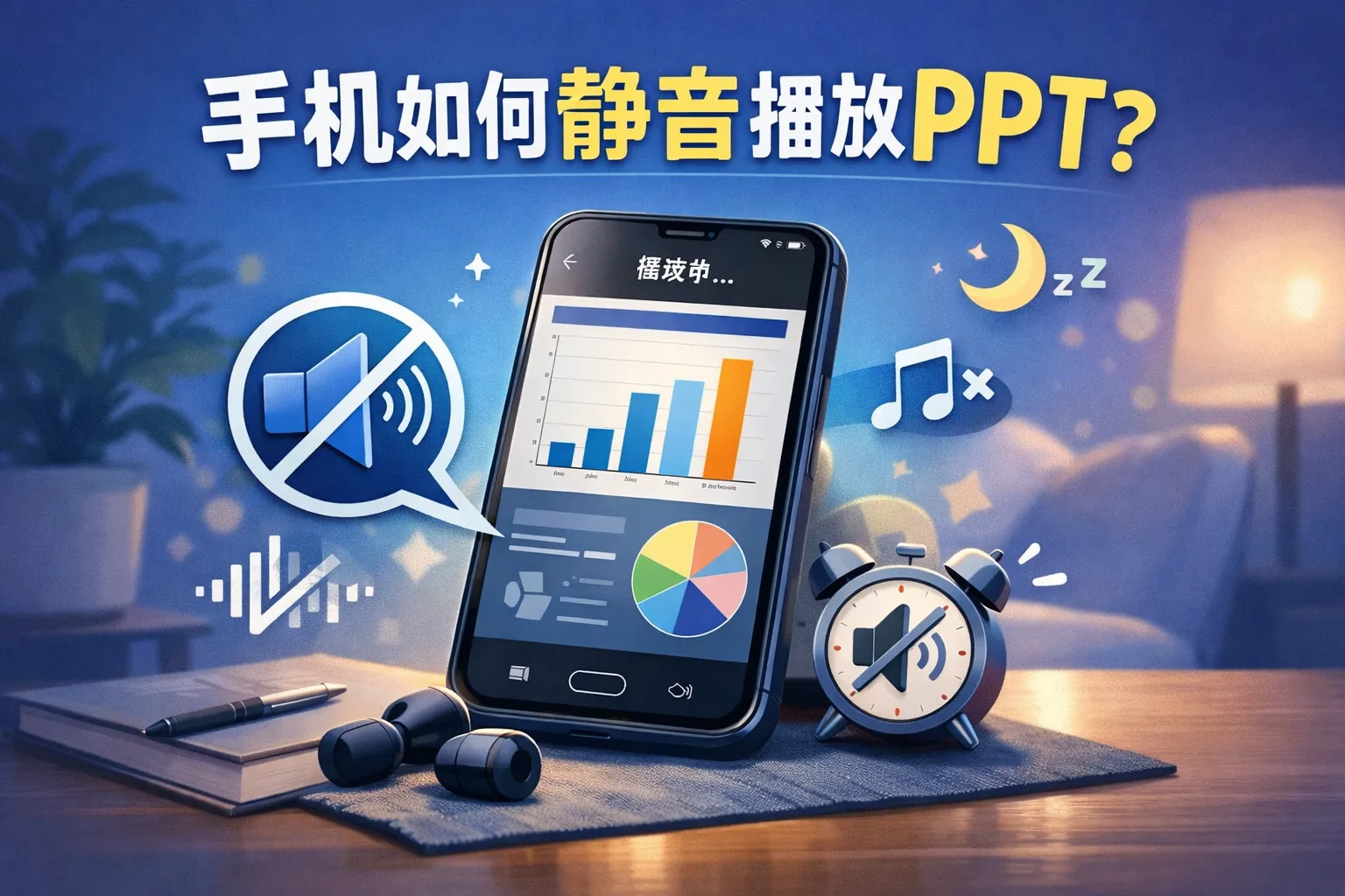 手机如何静音播放ppt