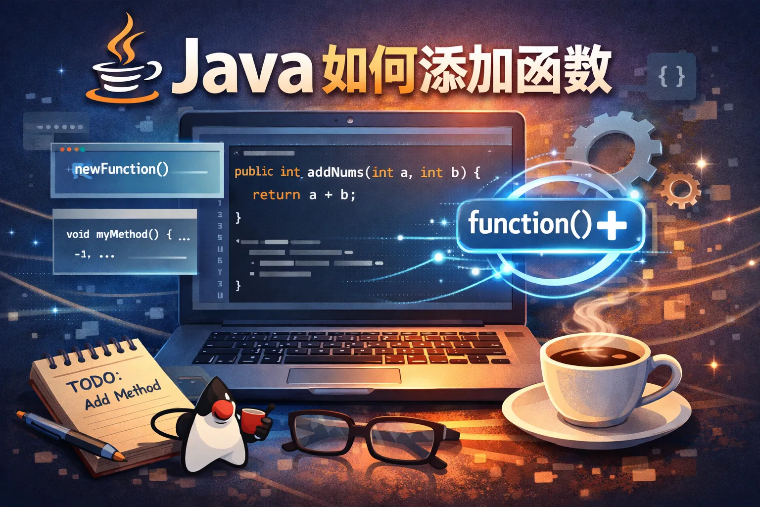 java如何添加函数