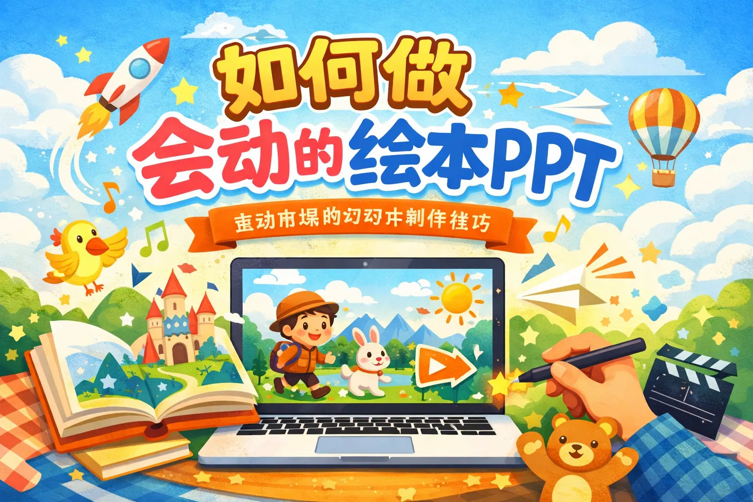 如何做会动的绘本ppt