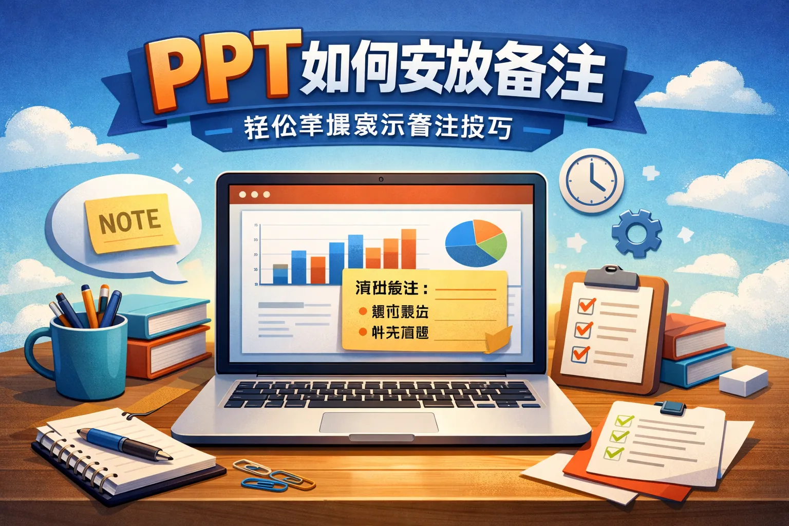 ppt如何安放备注