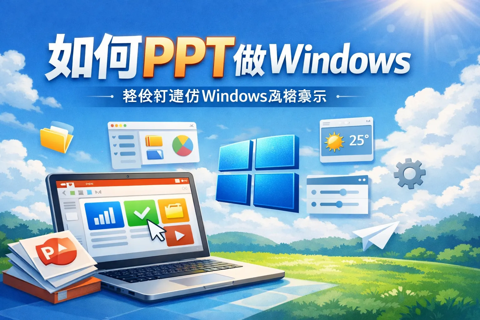 如何PPT做Windows