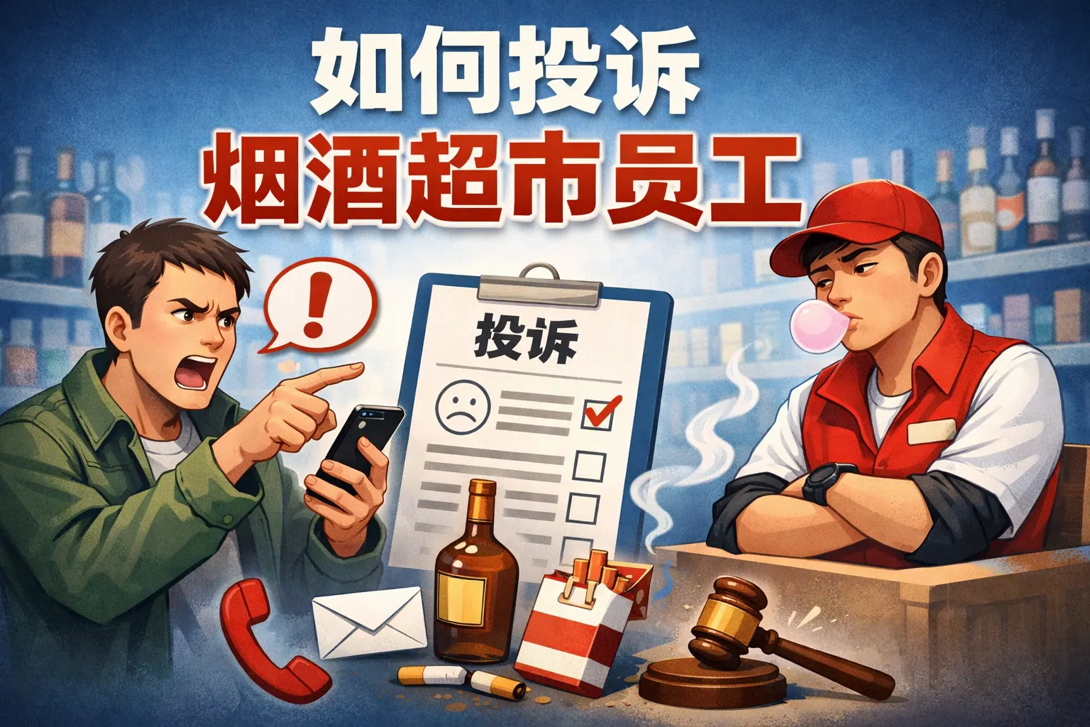 如何投诉烟酒超市员工