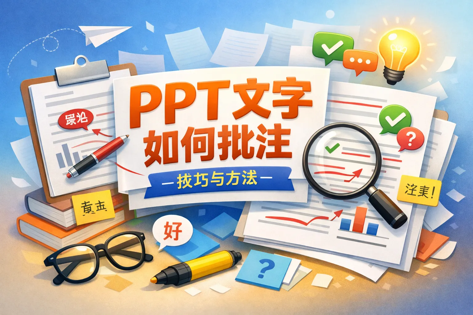 ppt文字如何批注