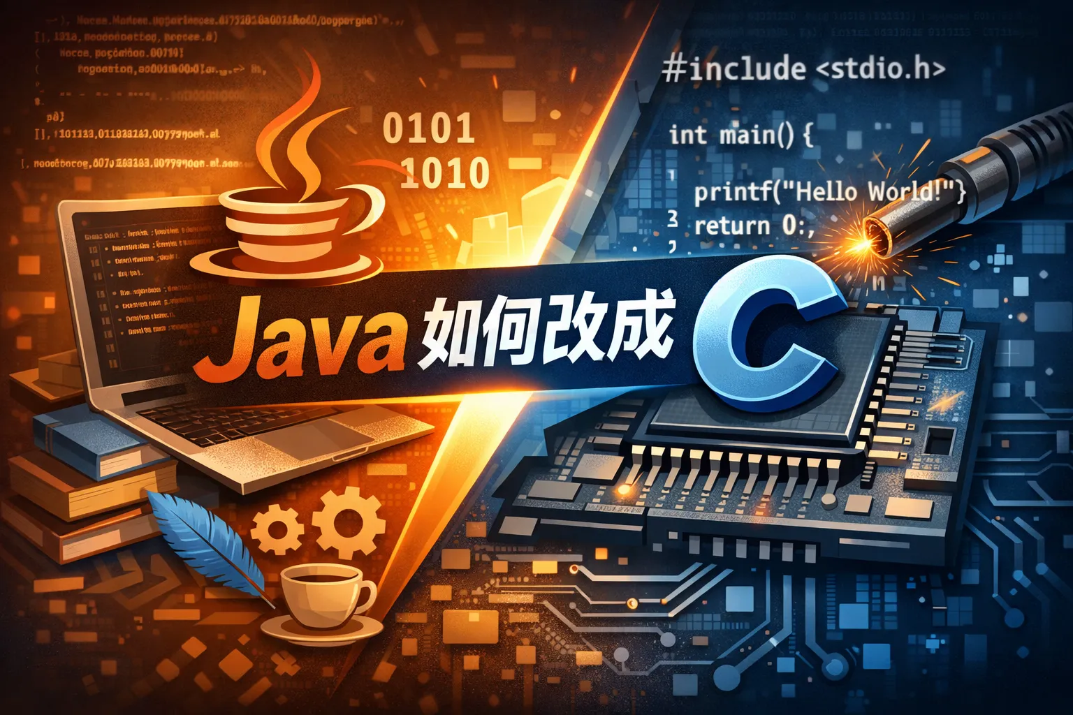 java如何改成c