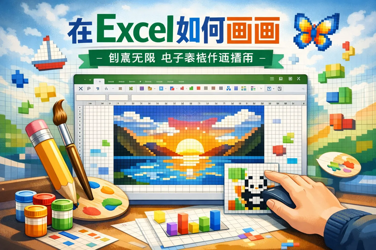 在excel如何画画