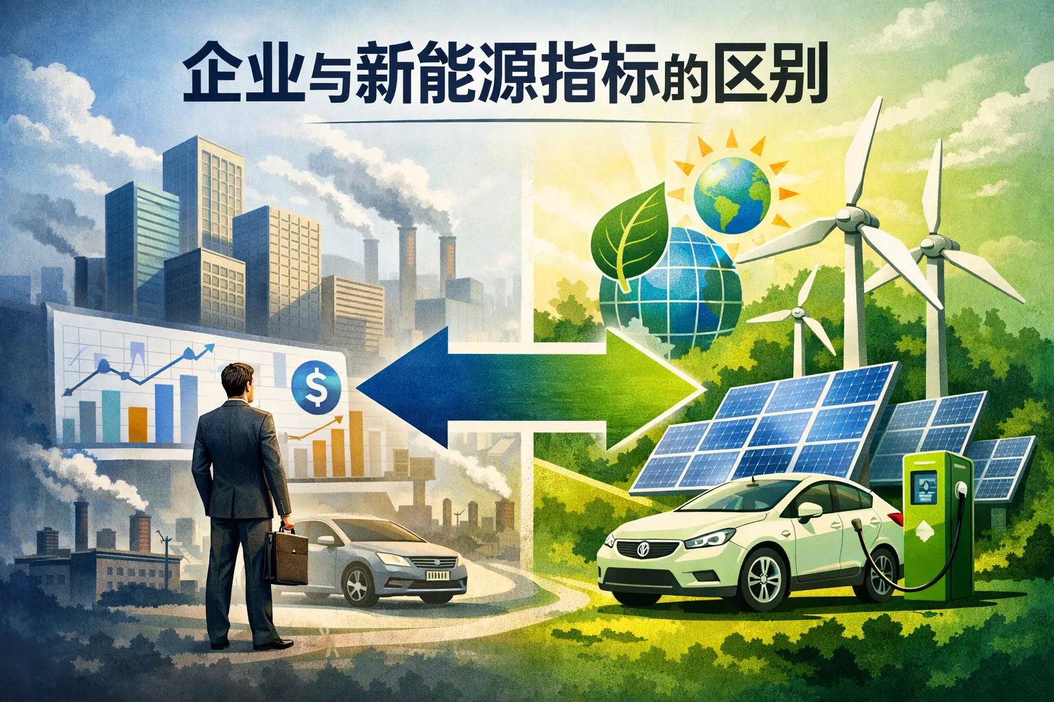 企业与新能源指标的区别