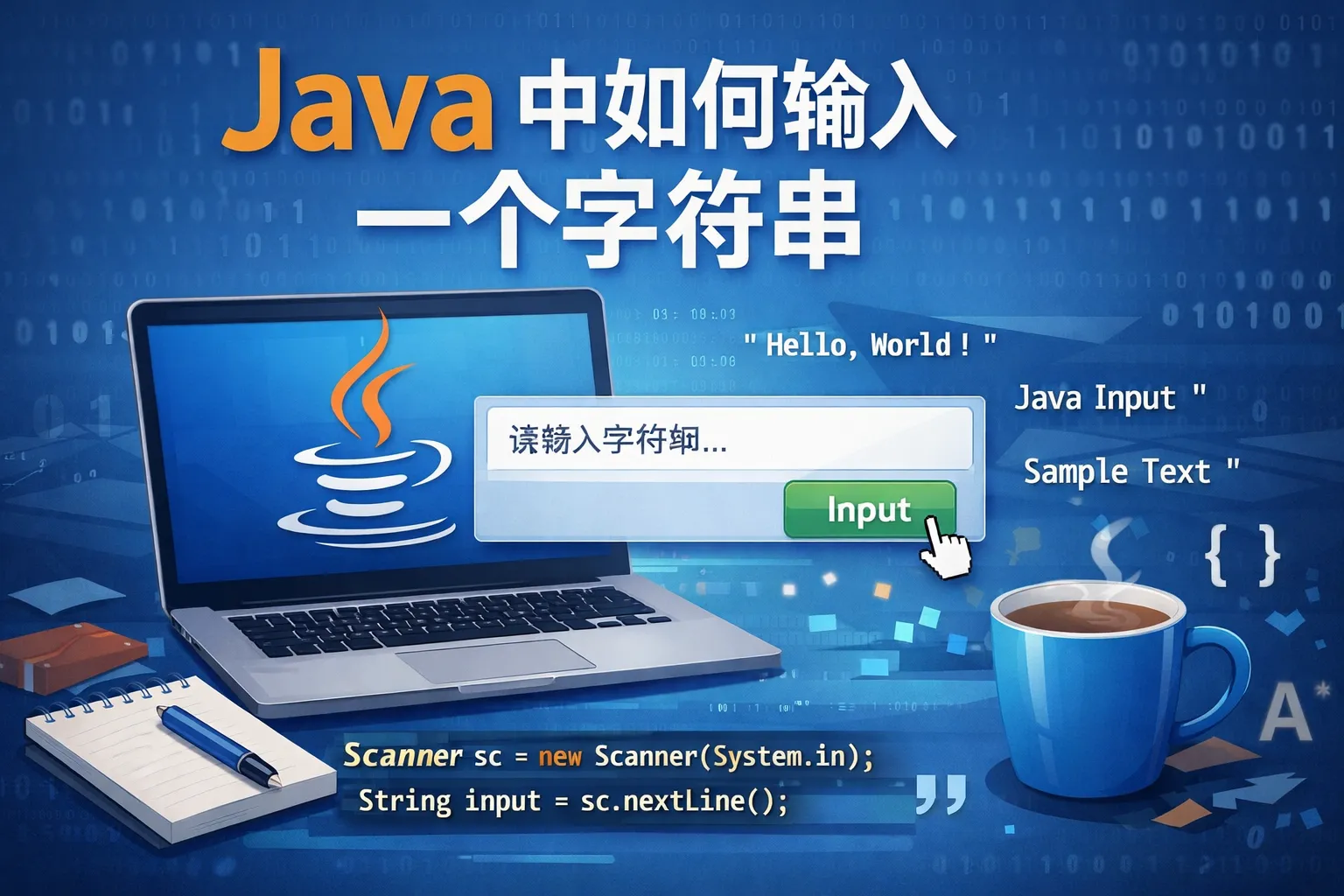 java中如何输入一个字符串