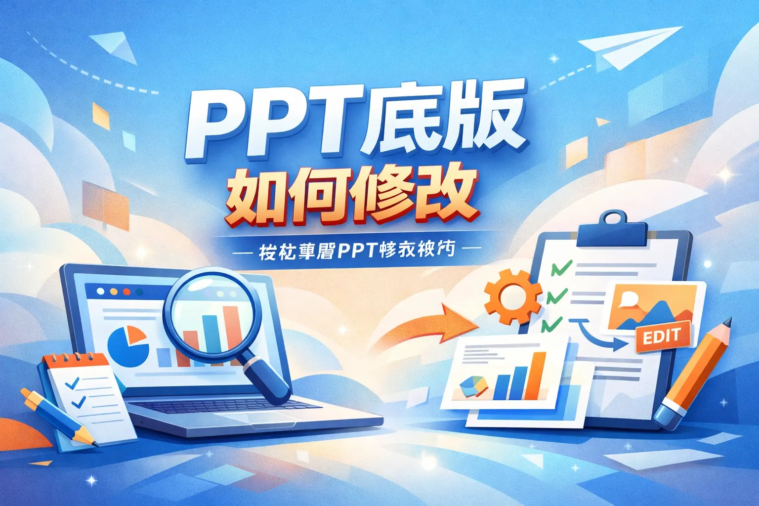 PPT底版 如何修改