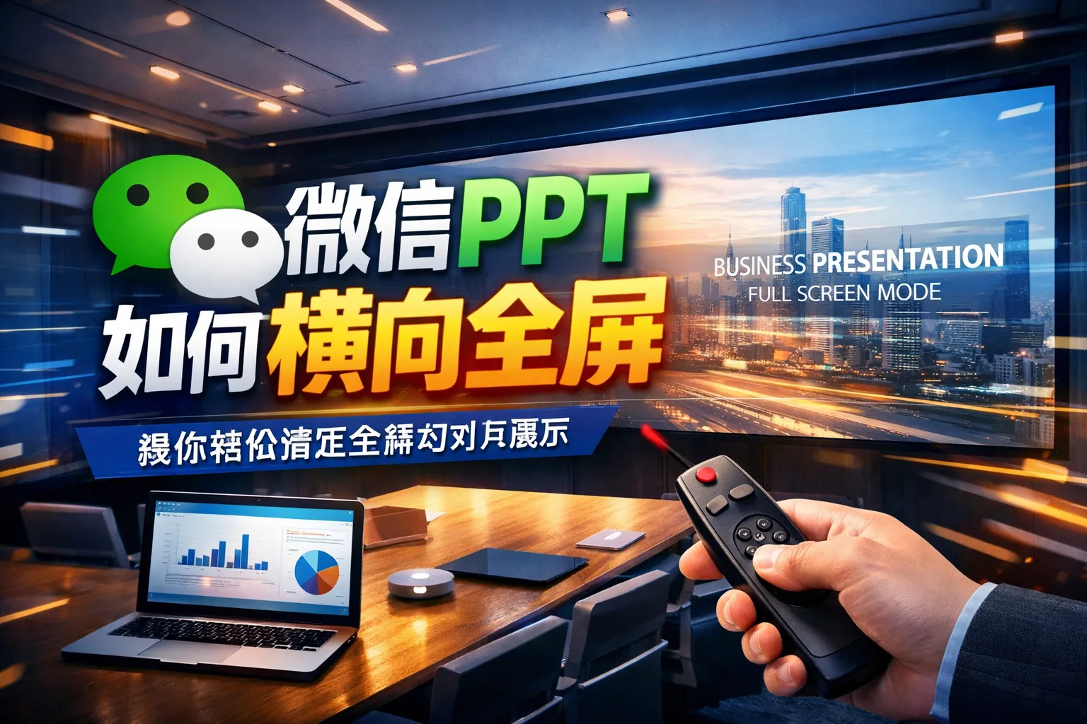 微信PPT如何横向全屏