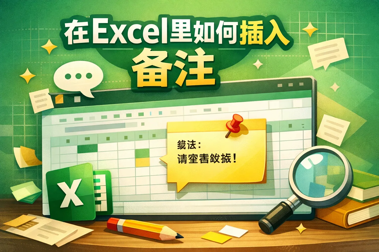 在excel里如何插入备注