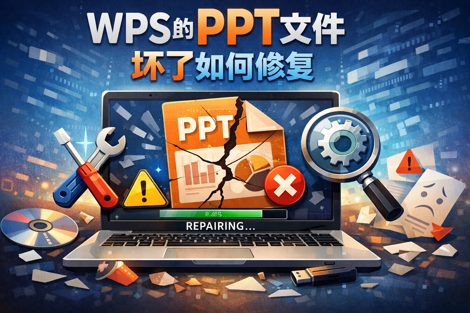 wps的ppt文件坏了如何修复
