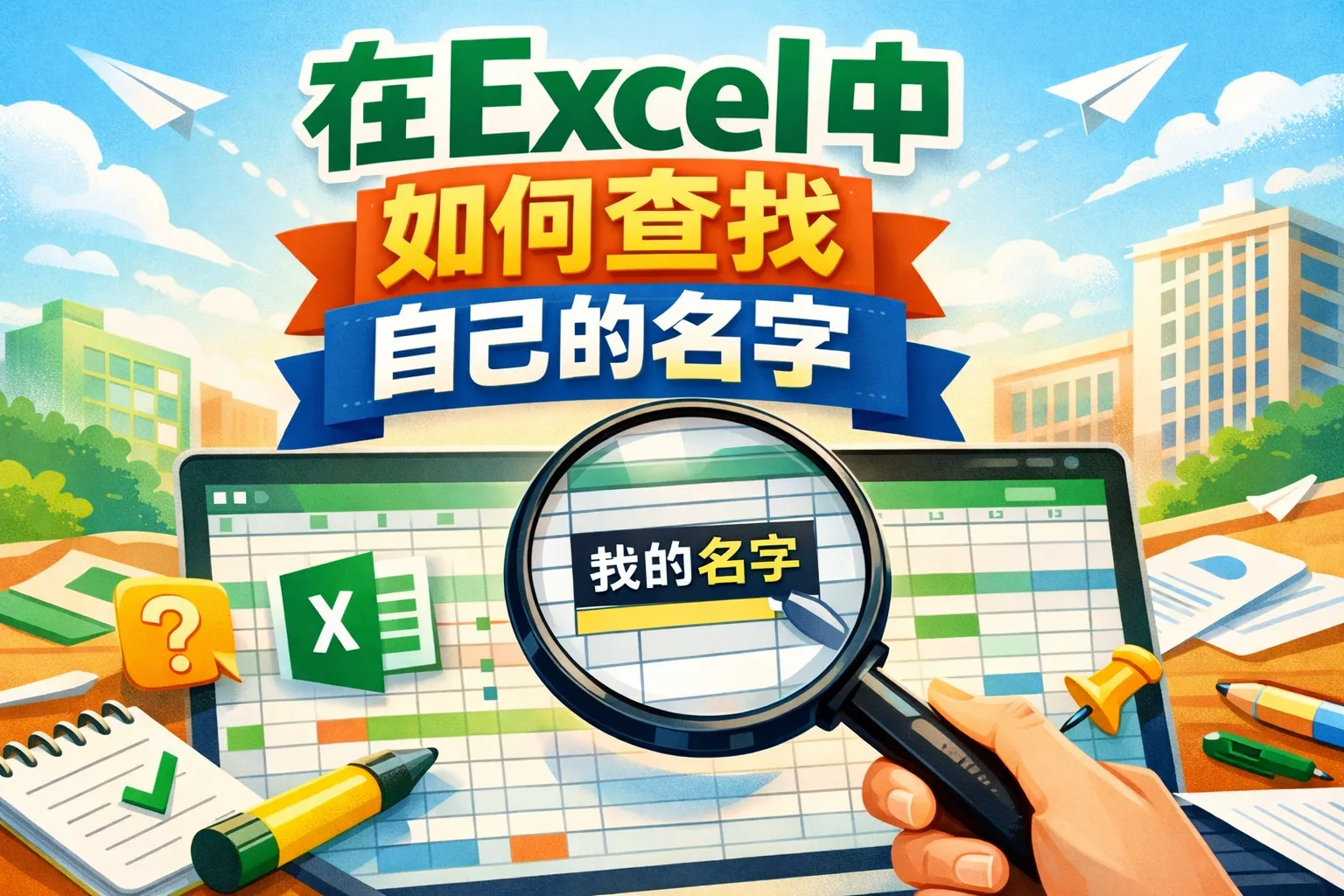 在excel如何查找自己的名字