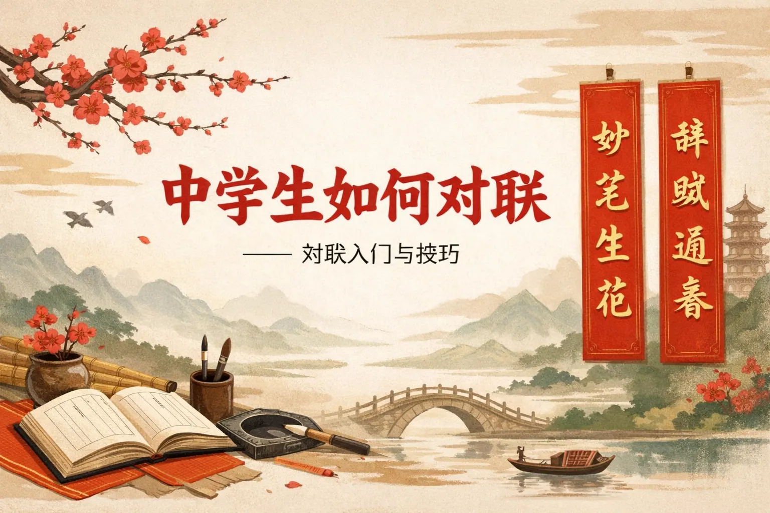 中学生如何对联的ppt