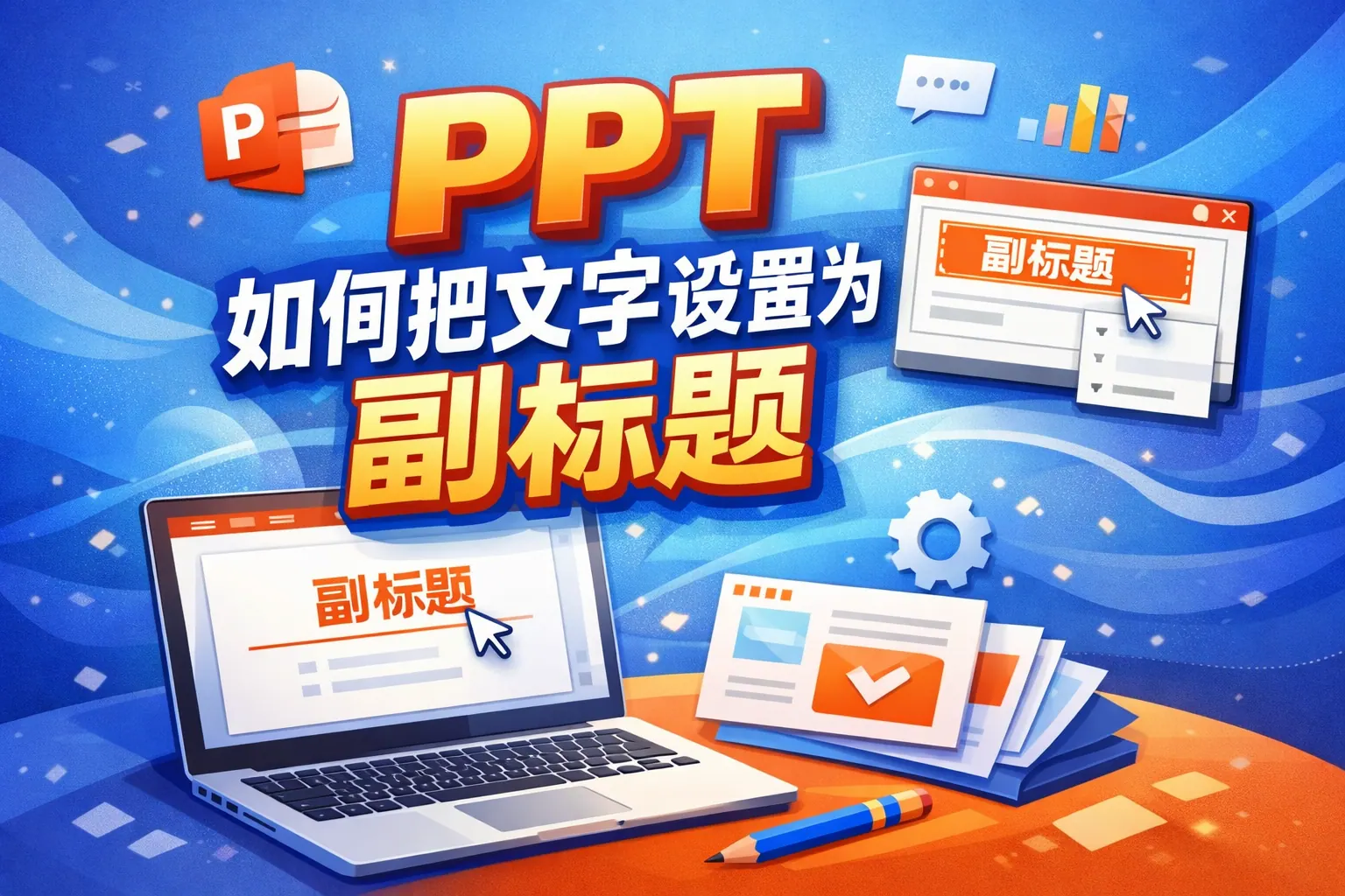 ppt如何把文字设置为副标题