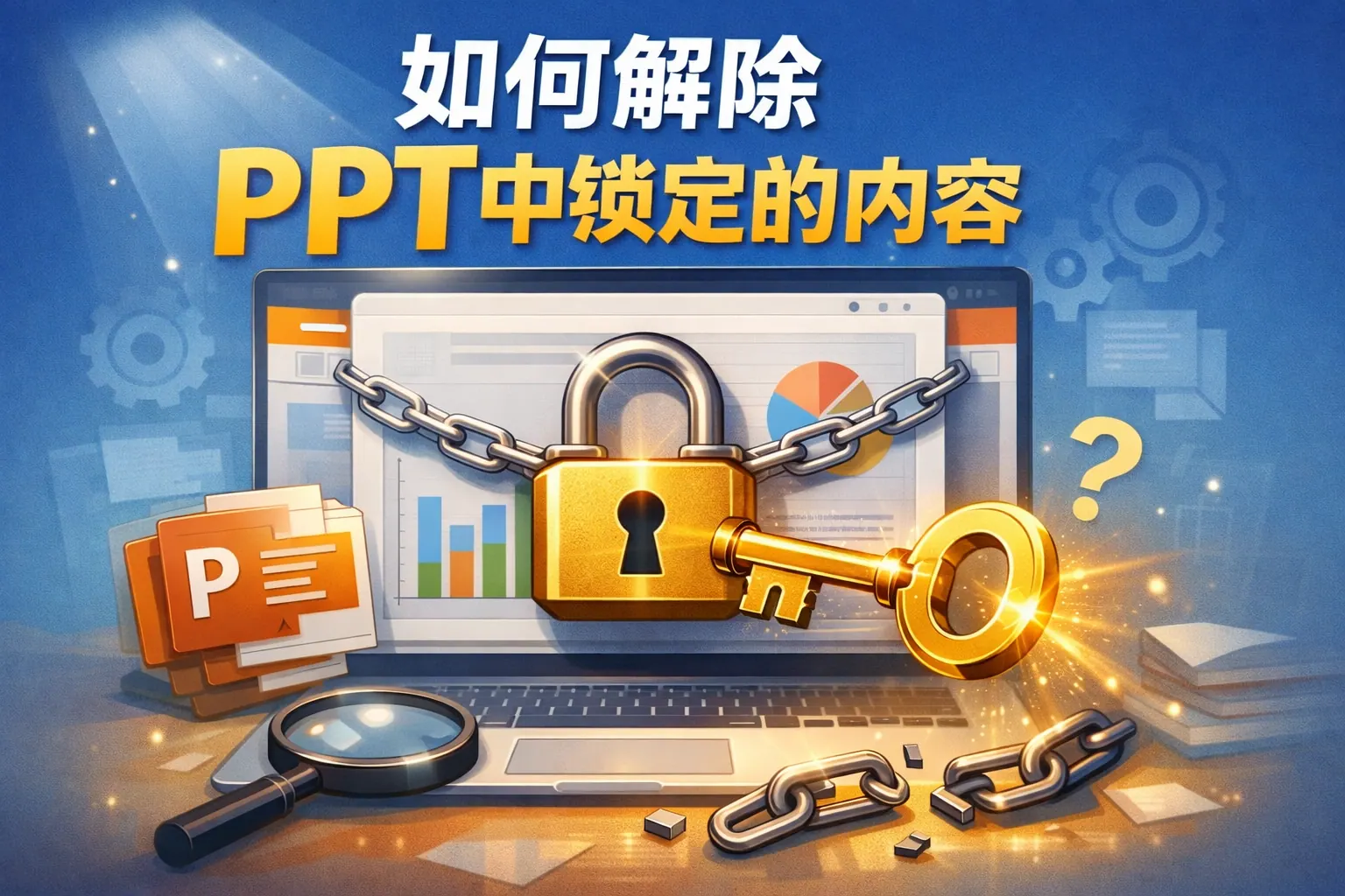 如何解除ppt中锁定的内容