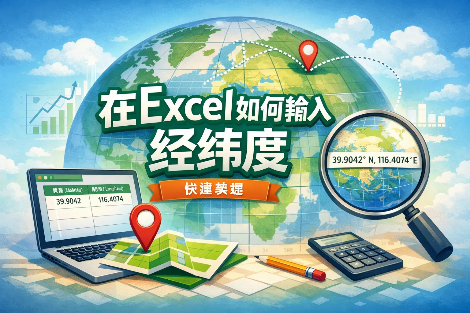 在excel如何输入经纬度