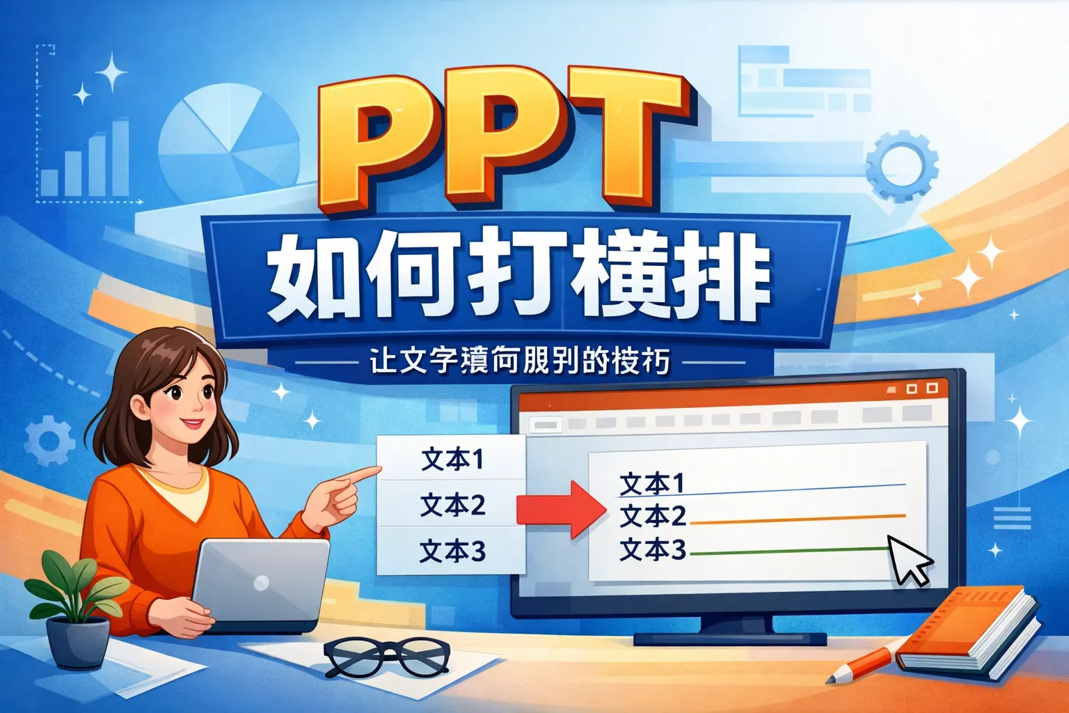 ppt 如何打横排