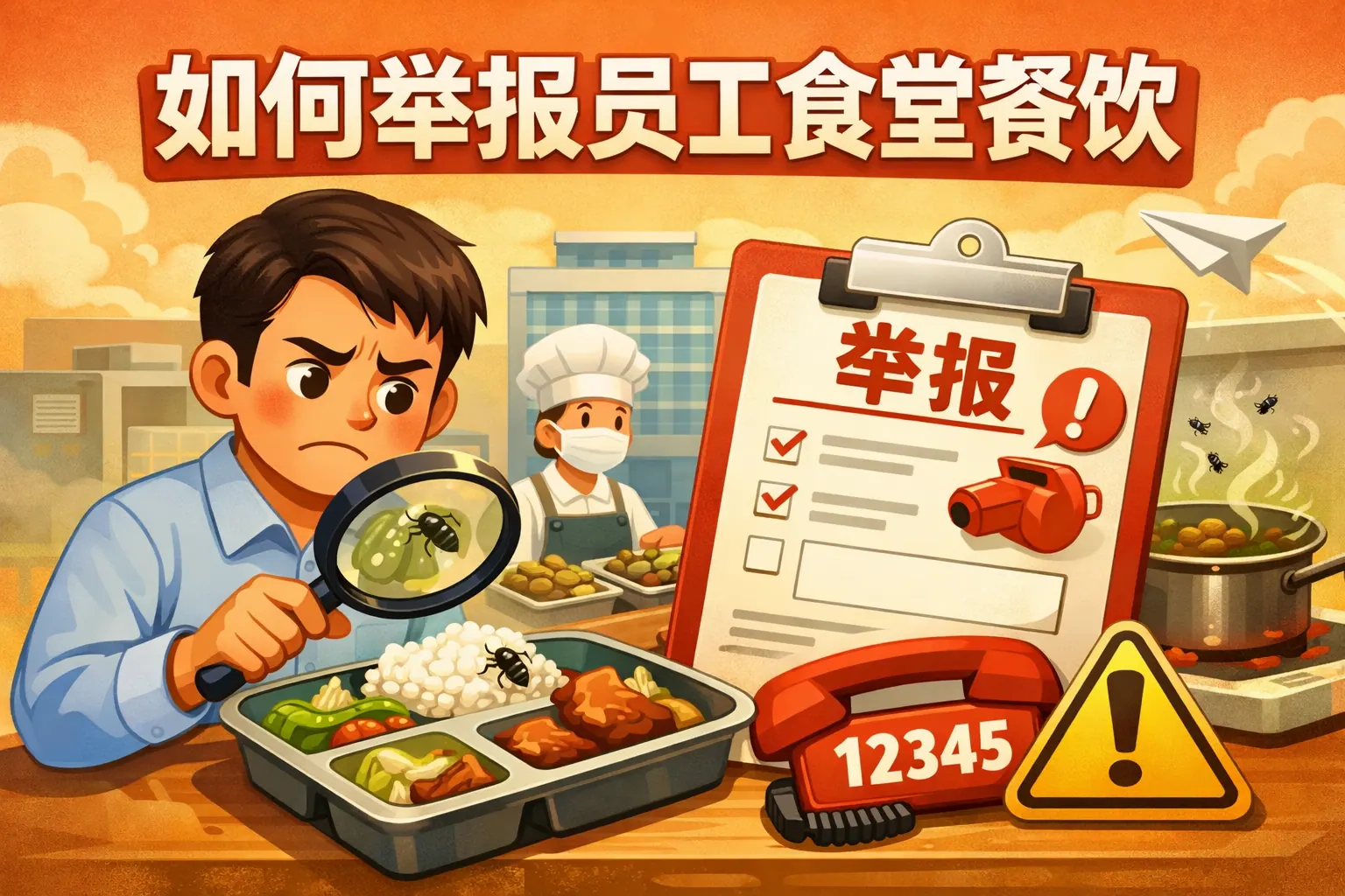 如何举报员工食堂餐饮