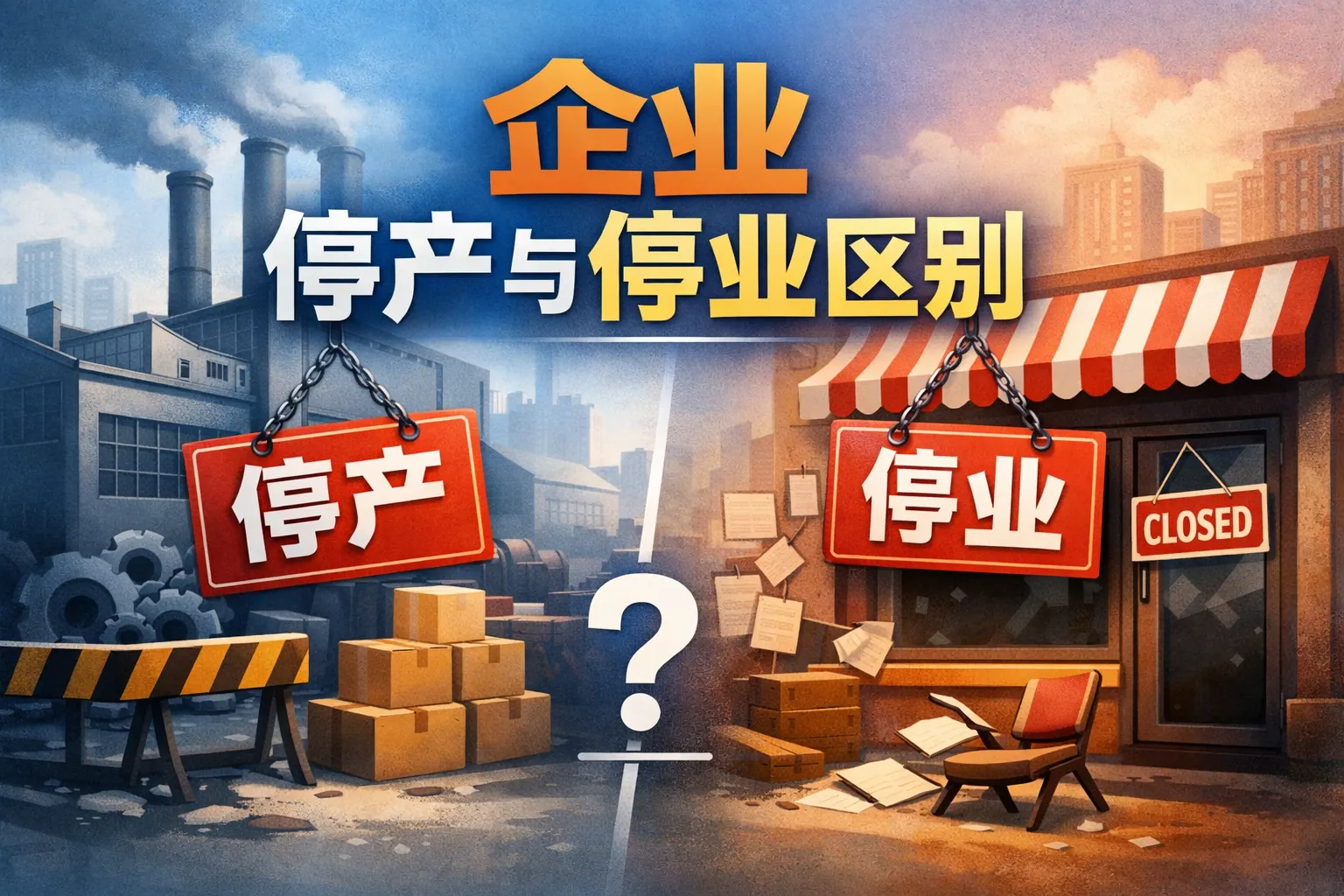 企业停产与停业区别
