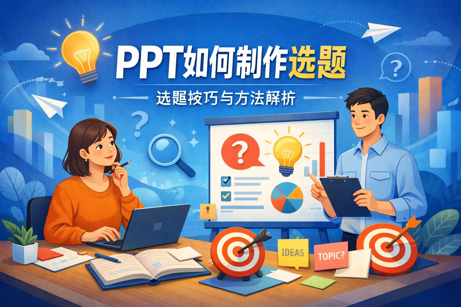 ppt如何制作选题