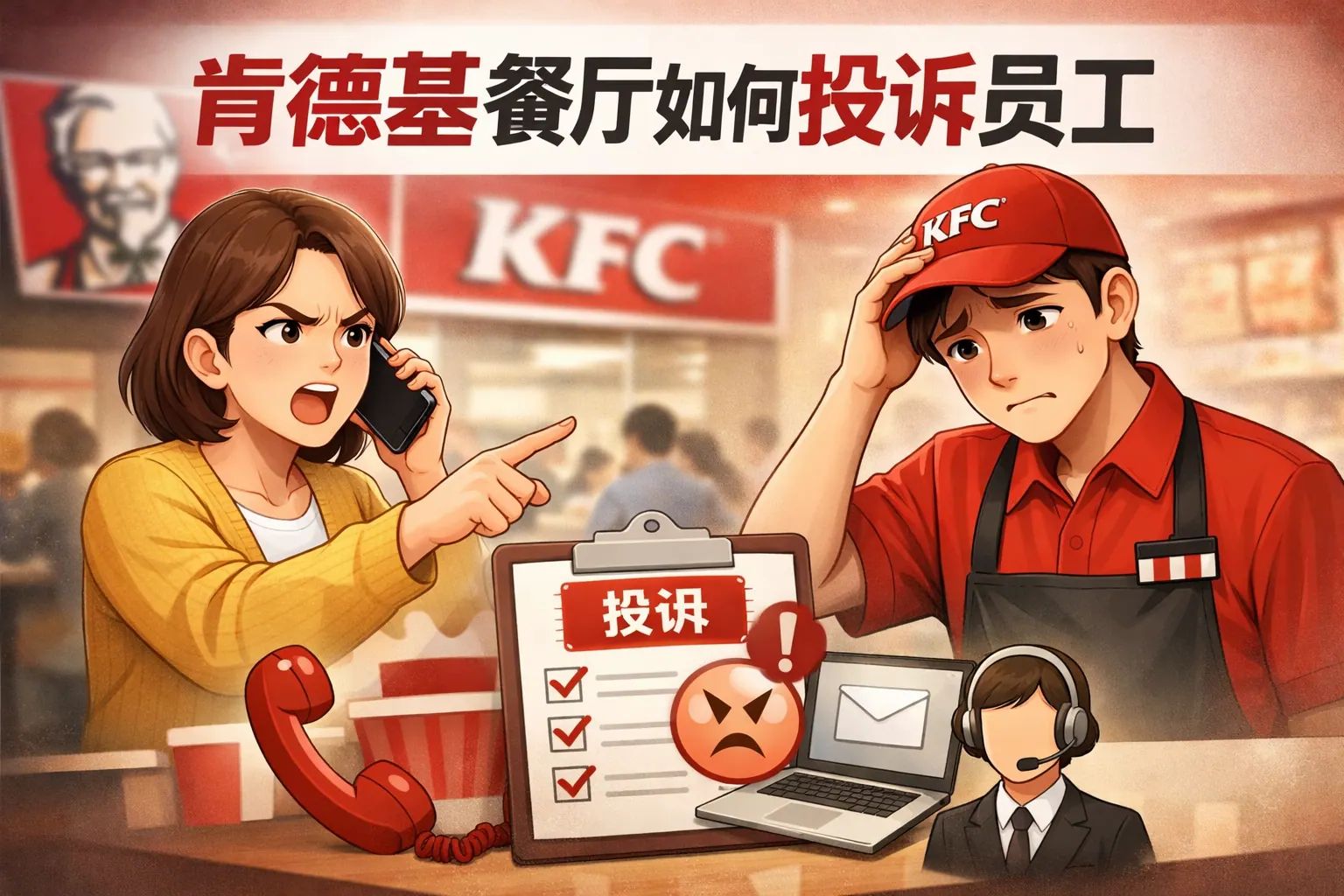 肯德基餐厅如何投诉员工