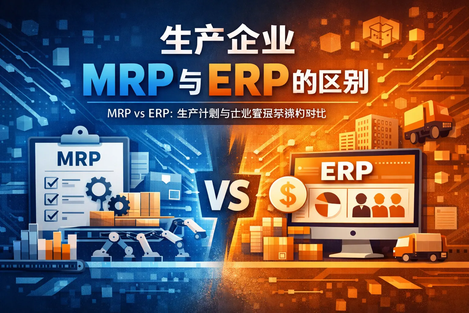 生产企业MRP与ERP的区别