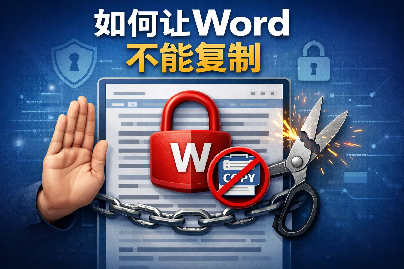 如何让word不能复制