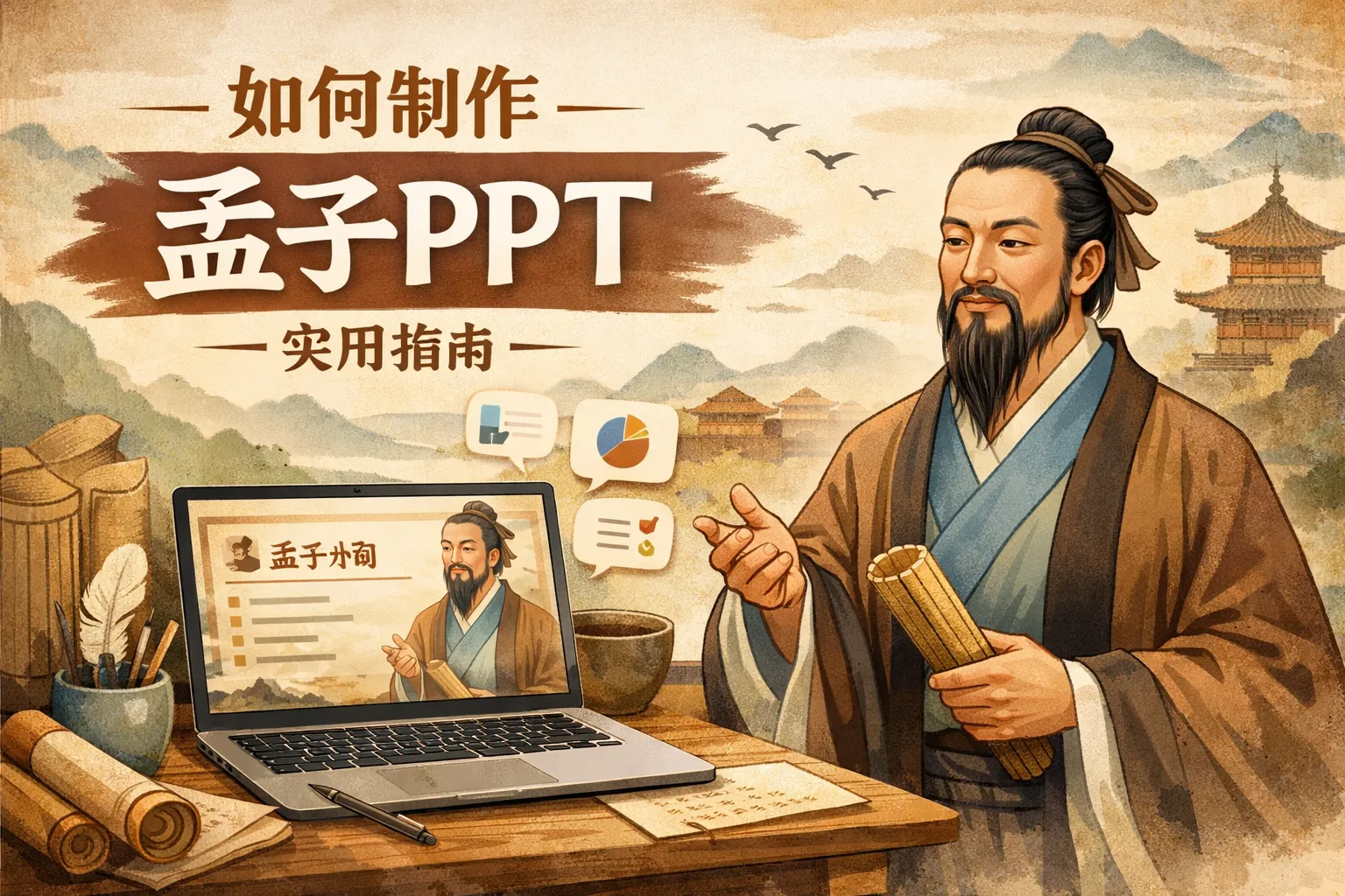 如何制作孟子ppt