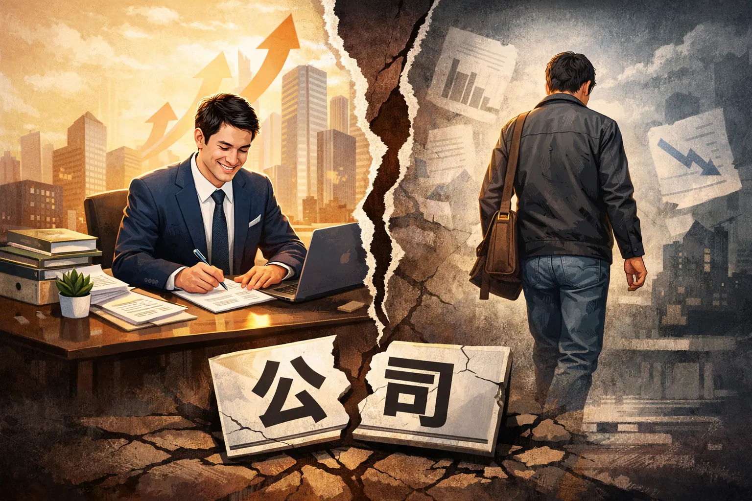 二人注册公司一人不干了